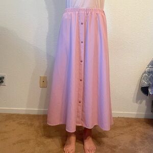 SHEIN young girls Pink A-Line Maxi Skirt for Casual Resort Wear